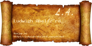 Ludwigh Abelárd névjegykártya
